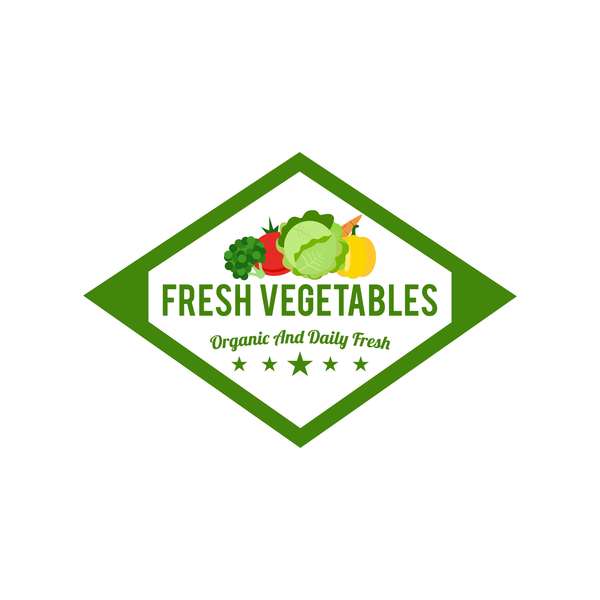 Vegetables fresh labels vector set 04