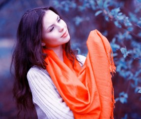 Walking young girls in the park Stock Photo 07