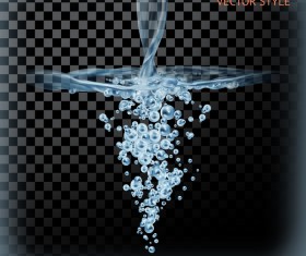 Water splash with transparency vector 01