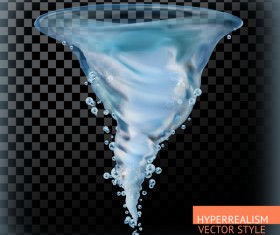 Water tornado with transparency vector