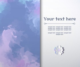 Watercolor drawn with vectors card 01