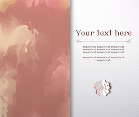 Watercolor drawn with vectors card 02