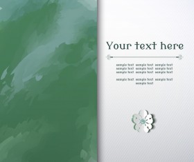 Watercolor drawn with vectors card 03