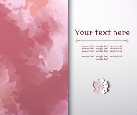 Watercolor drawn with vectors card 04