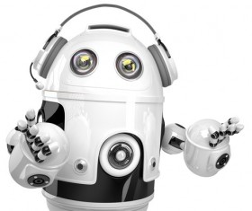 White robots Stock Photo