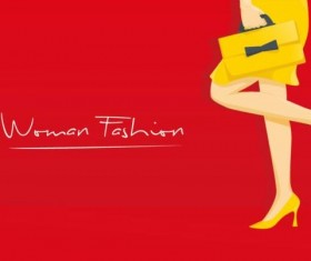Woman fashion background vector design 01