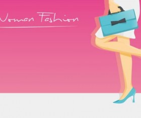 Woman fashion background vector design 04
