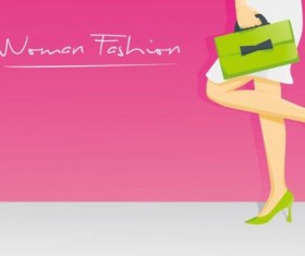 Woman fashion background vector design 05