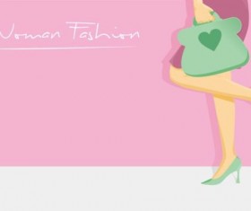 Woman fashion background vector design 06