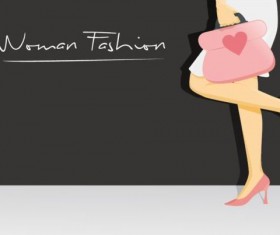 Woman fashion background vector design 07
