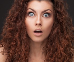 Woman shocked expression HD picture