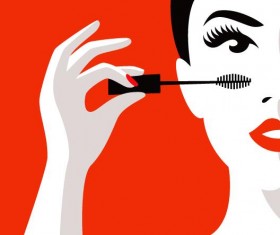 Woman with beauty illustration vector 03