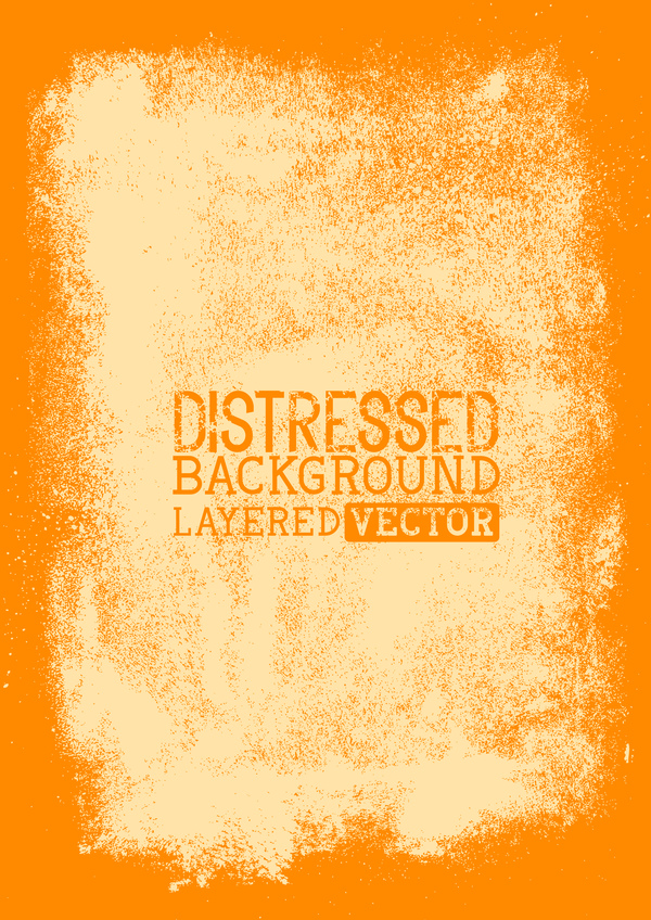 Yellow grunge background layered vector