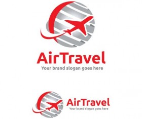 air travel red logo design vector