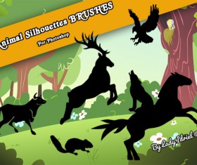 animal silhouettes PS brushes