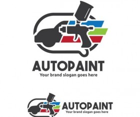 auto paint logo design vector