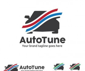 auto tune logo design vector