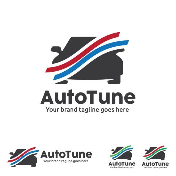 auto tune logo design vector