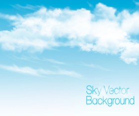 blue sky_with white clouds background vector