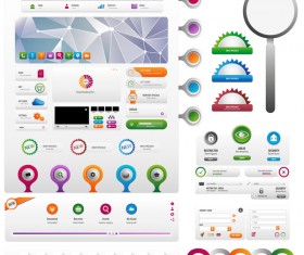 button timeline design vector 01