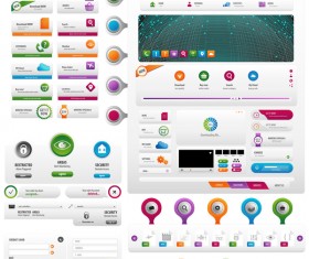 button timeline design vector 02