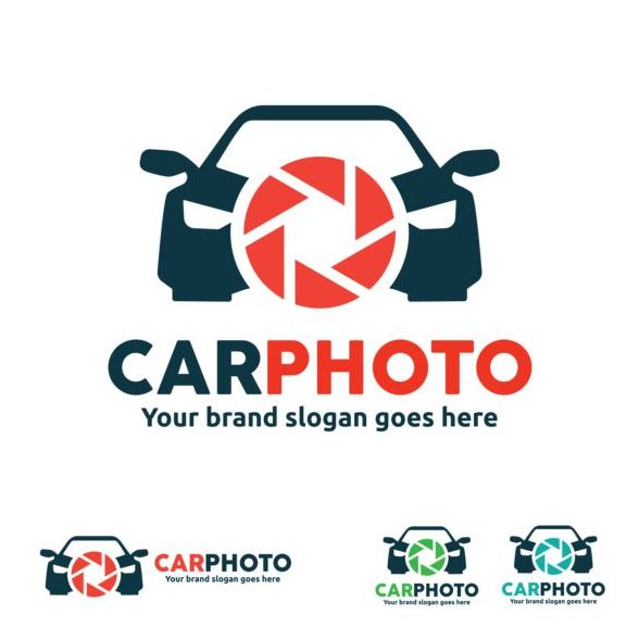 car photo logo design vector