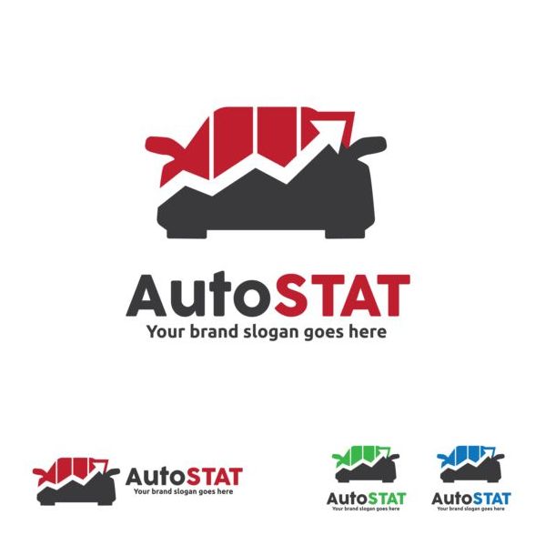 car stat logo design vector