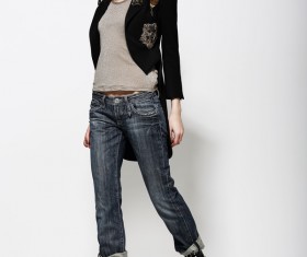 elegant stylish woman Stock Photo 05