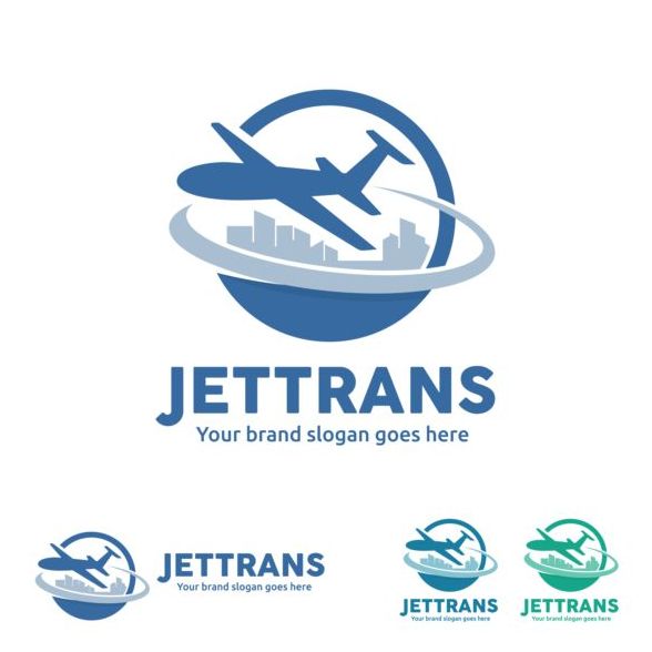 jettrans logo design vector