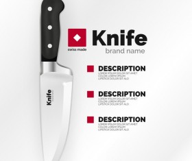 knife poster template vector design 01