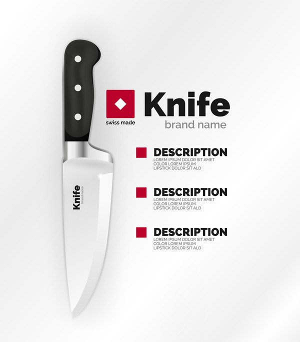 knife poster template vector design 01