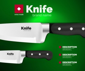 knife poster template vector design 04