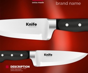 knife poster template vector design 06