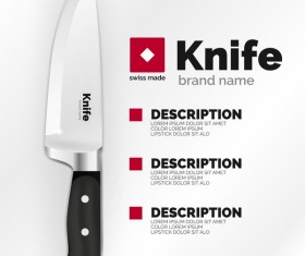 knife poster template vector design 07