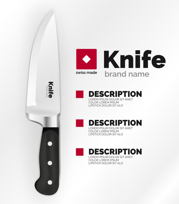 knife poster template vector design 07