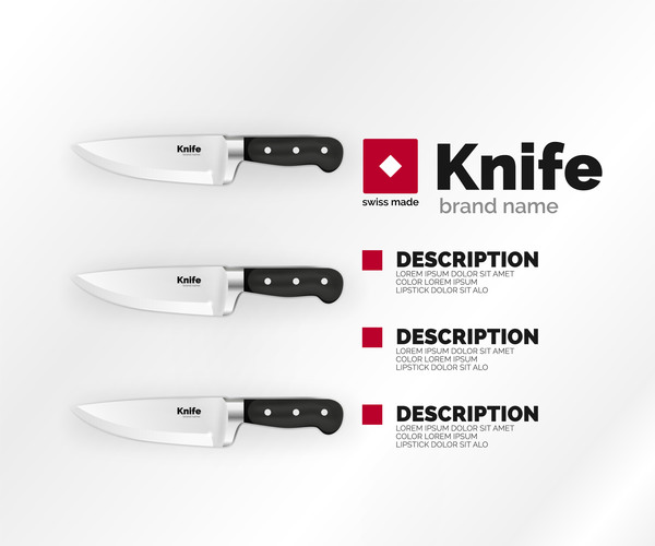 knife poster template vector design 08