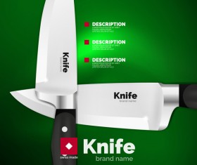 knife poster template vector design 09