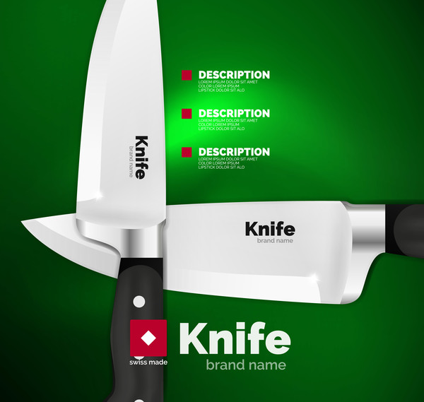 knife poster template vector design 09