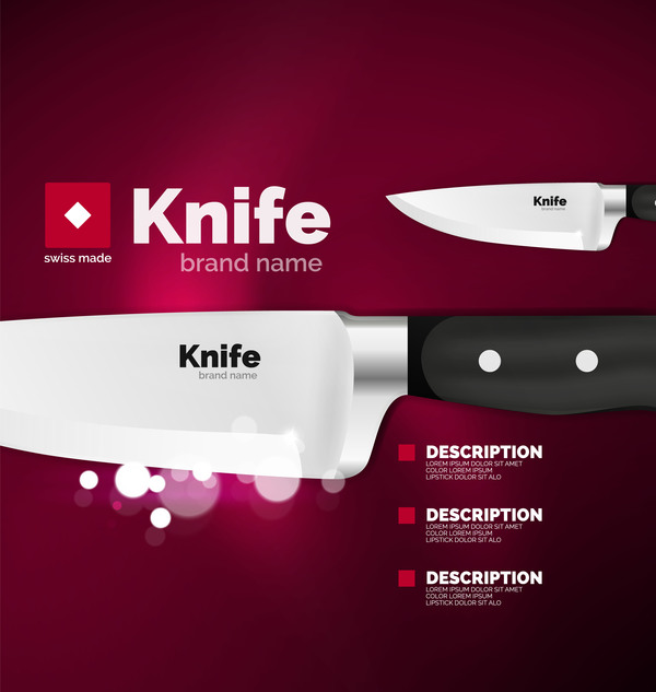 knife poster template vector design 10