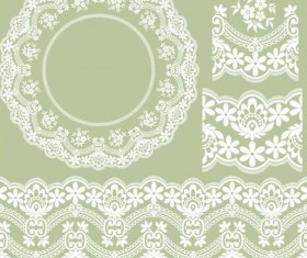 lace border with frame vectors 01