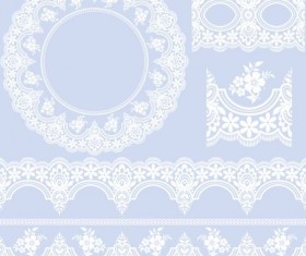 lace border with frame vectors 02