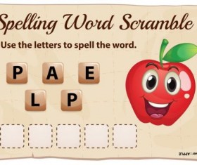 letter to spell the word vector material 04