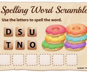 letter to spell the word vector material 05