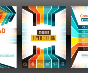 line concept flyer and brochure cover vector 01