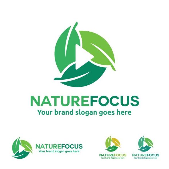 nature focus logo design vector