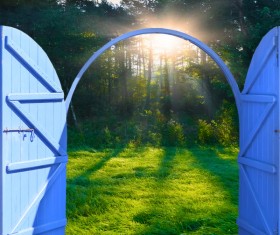 open door backgrounds Stock Photo 03