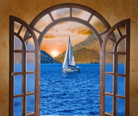 open door backgrounds Stock Photo 06