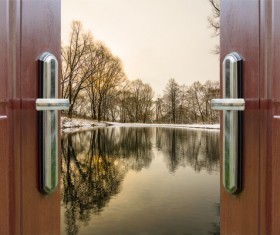 open door backgrounds Stock Photo 07