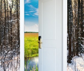 open door backgrounds Stock Photo 08