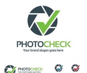 photo check logo design vector